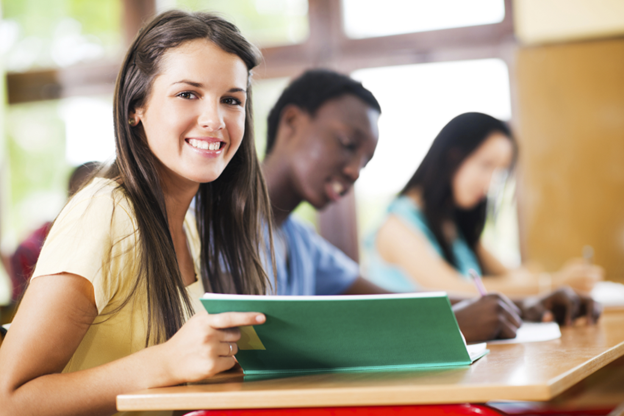 girl student looking