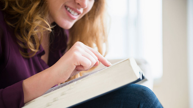 girl reading book